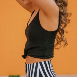 Lucy Avenue Plus Size Dominica Knot Top Black