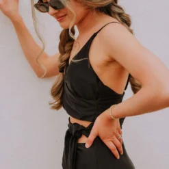 Lucy Avenue Swim Puerto Rico Cutout One Piece Black