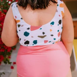 Lucy Avenue Swim Sun Kissed High Rise Bottom Flamingo