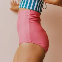 Lucy Avenue Swim Sun Kissed High Rise Bottom Flamingo