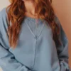 Vendor-unknown Caspian Cropped Sweatshirt Blue Tops