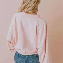 Vendor-unknown Elenoa 3/4 Snap Button Pullover Dusty Peach Tops