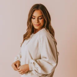 Vendor-unknown Tops Hattie Long Sleeve Pullover Natural