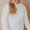 Vendor-unknown Plus Size EXCLUSIVE! Ally Pocket Pullover With Back Zipper Ivory