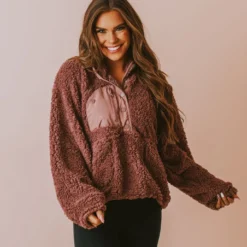 Vendor-unknown Scout Half Button Down Pullover Cocoa