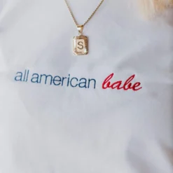 Tops All American Babe Embroidered Tee