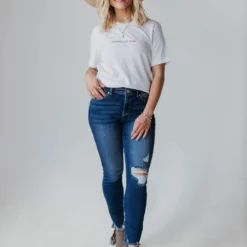 Tops All American Babe Embroidered Tee