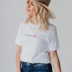 Tops All American Babe Embroidered Tee
