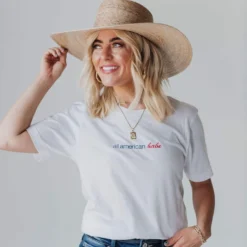 Tops All American Babe Embroidered Tee