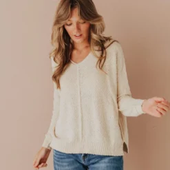 Vendor-unknown Blanche V Neck Sweater Natural