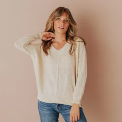 Vendor-unknown Blanche V Neck Sweater Natural