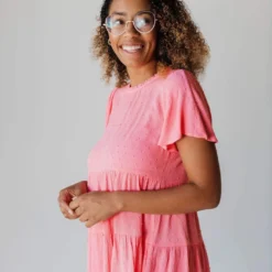 Tee Candice Swiss Dot Layered Peplum Tops