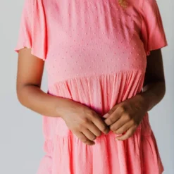 Tee Candice Swiss Dot Layered Peplum Tops