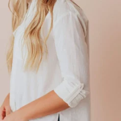 Vendor-unknown Tops Donnie Button Down Top Ivory