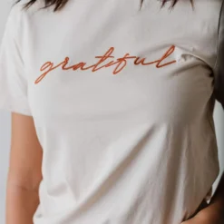 Vendor-unknown Grateful Embroidered Tee Tops