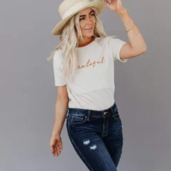 Vendor-unknown Grateful Embroidered Tee Tops