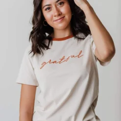 Vendor-unknown Grateful Embroidered Tee Tops