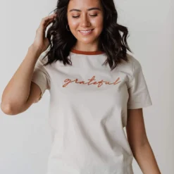 Vendor-unknown Grateful Embroidered Tee Tops