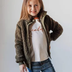 Vendor-unknown Marshall Teddy Bomber Jacket Olive KIDS