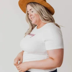 Vendor-unknown Plus Size EXCLUSIVE! Merry Embroidered Tee Tops 12 Vendor-unknown Plus Size EXCLUSIVE! Merry Embroidered Tee Tops