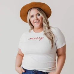 Vendor-unknown Plus Size EXCLUSIVE! Merry Embroidered Tee Tops 11 Vendor-unknown Plus Size EXCLUSIVE! Merry Embroidered Tee Tops