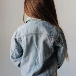 Vendor-unknown EXCLUSIVE! Shirley Denim Jacket With Leopard Lined Pockets KIDS Kid's