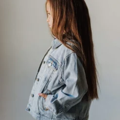 Vendor-unknown EXCLUSIVE! Shirley Denim Jacket With Leopard Lined Pockets KIDS Kid's