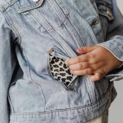 Vendor-unknown EXCLUSIVE! Shirley Denim Jacket With Leopard Lined Pockets KIDS Kid's