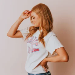 Vendor-unknown America USA Distressed Tee Tops