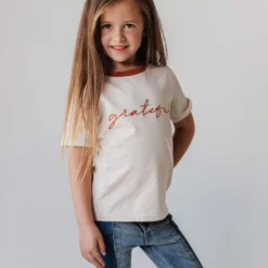 Vendor-unknown Kid's Grateful Embroidered Tee KIDS