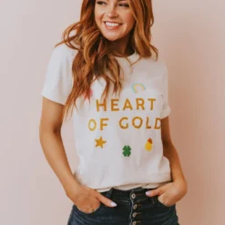 Vendor-unknown Heart Of Gold Tee Cream