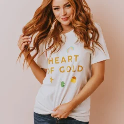 Vendor-unknown Heart Of Gold Tee Cream