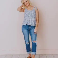 Hayden Los Angelos Georgia Floral Smocked Top Tops