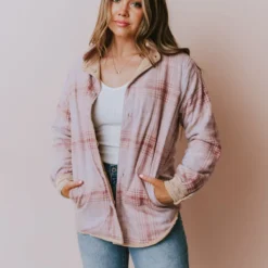 Lucy Avenue Tops Olivia Reversible Corduroy Jacket Camel