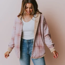 Lucy Avenue Tops Olivia Reversible Corduroy Jacket Camel