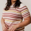Vendor-unknown Tops Plus Size Janna Striped Sweater Top