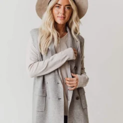 Vendor-unknown Kait Sleeveless Sweater Vest Heather Grey 13 Vendor-unknown Kait Sleeveless Sweater Vest Heather Grey