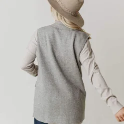 Vendor-unknown Kait Sleeveless Sweater Vest Heather Grey 12 Vendor-unknown Kait Sleeveless Sweater Vest Heather Grey