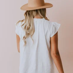 Vendor-unknown Kamila Embroidered Blouse White