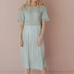 Vendor-unknown Katerina Pleated Dress Mint