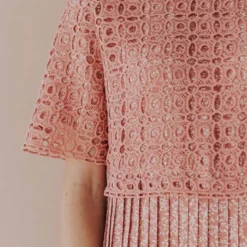 Vendor-unknown Dresses Katerina Pleated Dress Rose Tan