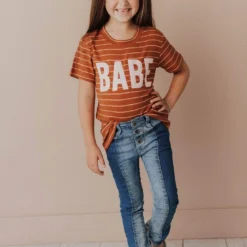 Vendor-unknown KIDS BABE Striped Tee Kid's