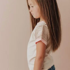 Vendor-unknown KIDS Sequin Sleeve Tee Pink 16 Vendor-unknown KIDS Sequin Sleeve Tee Pink