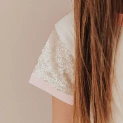 Vendor-unknown KIDS Sequin Sleeve Tee Pink 15 Vendor-unknown KIDS Sequin Sleeve Tee Pink