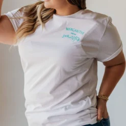Tops Margaritas With My Señoritas Embroidered Tee