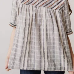 Vendor-unknown May Striped Top Navy