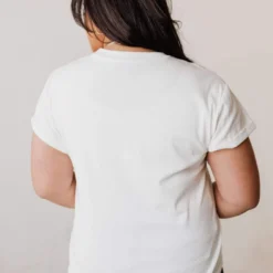 Vendor-unknown Tops Plus Size Peachy Embroidered Tee