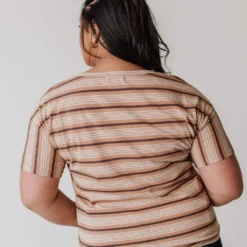 Vendor-unknown Tops PLUS Hunter Striped Tee Camel 11 Vendor-unknown Tops PLUS Hunter Striped Tee Camel