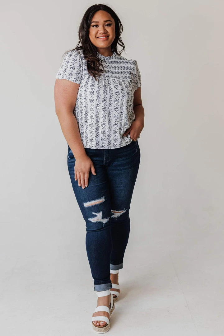 Vendor-unknown Tops PLUS Priscilla Smocked Yoke Blouse 7 Vendor-unknown Tops PLUS Priscilla Smocked Yoke Blouse