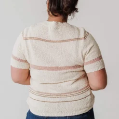 Vendor-unknown Tops PLUS Simone Textured Yarn Knit Top Natural